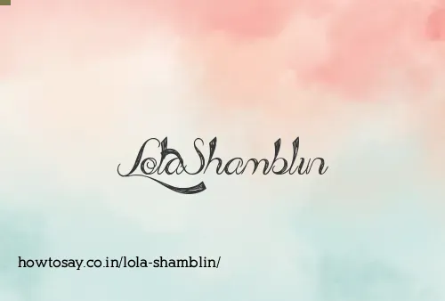 Lola Shamblin
