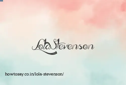 Lola Stevenson