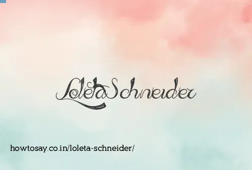Loleta Schneider