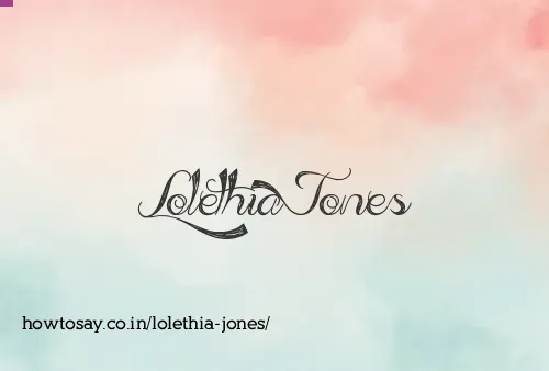 Lolethia Jones