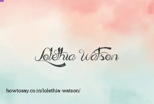 Lolethia Watson