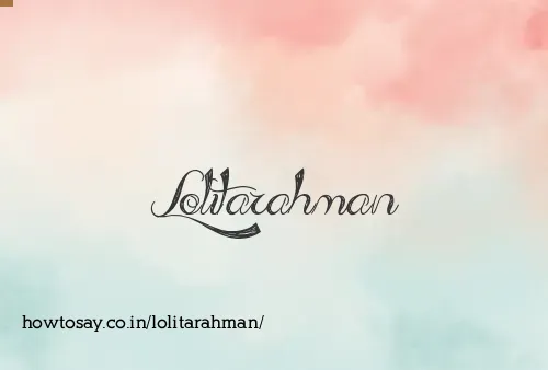 Lolitarahman