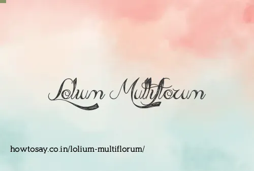 Lolium Multiflorum