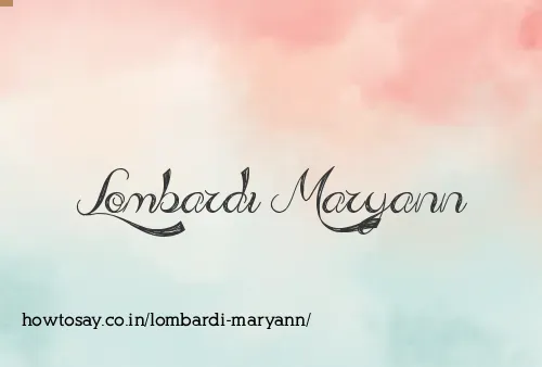 Lombardi Maryann