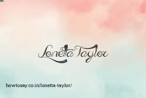 Lonetta Taylor