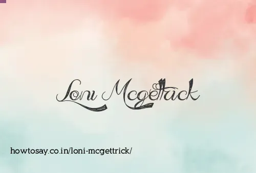 Loni Mcgettrick