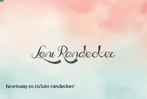 Loni Randecker