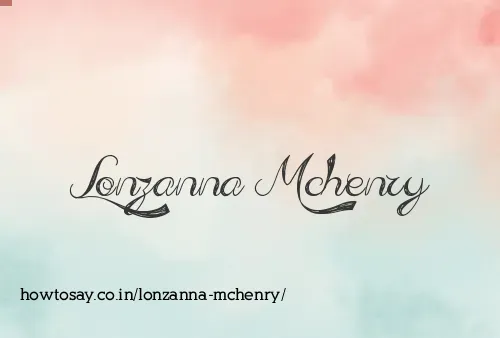Lonzanna Mchenry