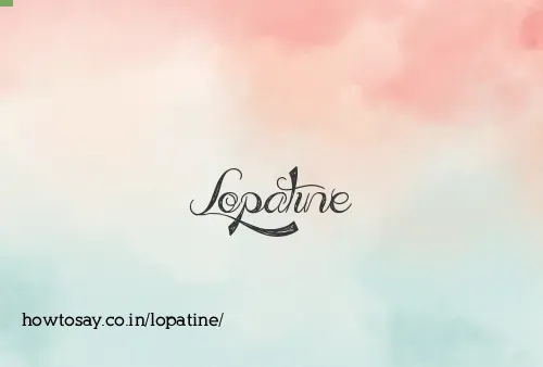 Lopatine