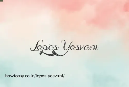 Lopes Yosvani