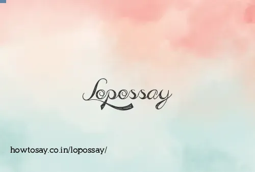 Lopossay