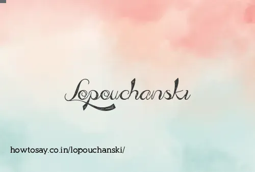 Lopouchanski