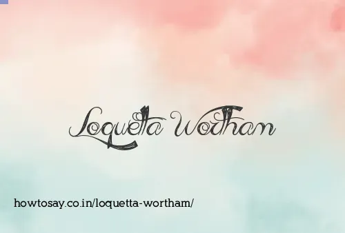 Loquetta Wortham