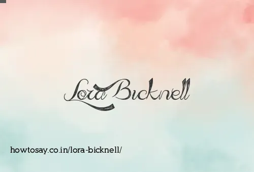 Lora Bicknell