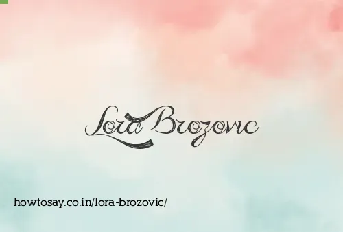 Lora Brozovic