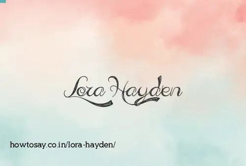Lora Hayden