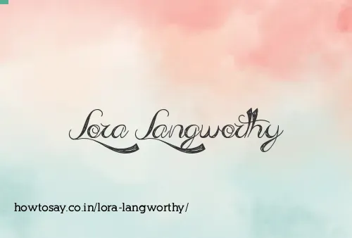 Lora Langworthy