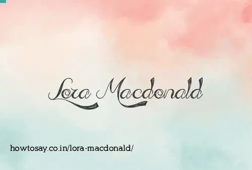 Lora Macdonald