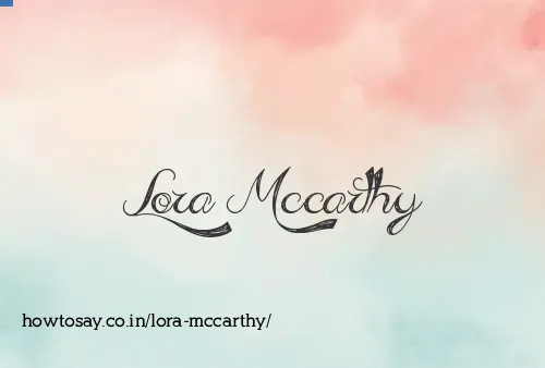 Lora Mccarthy
