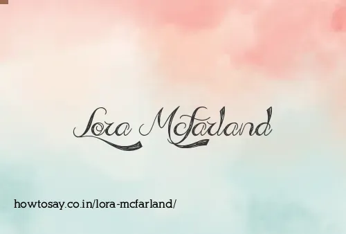 Lora Mcfarland