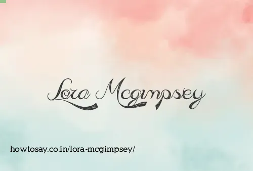 Lora Mcgimpsey