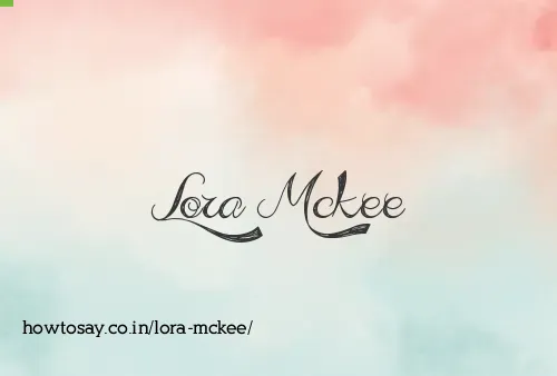 Lora Mckee