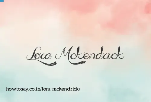 Lora Mckendrick