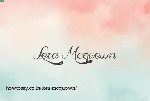 Lora Mcquown