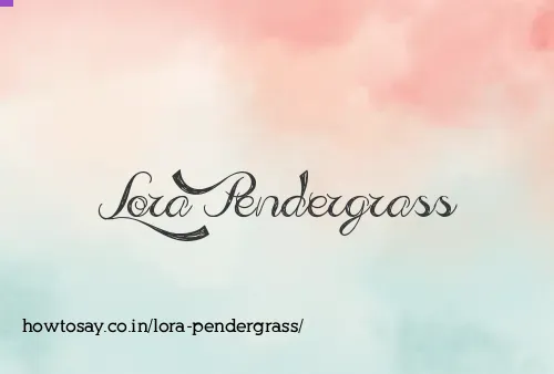 Lora Pendergrass