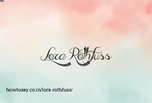 Lora Rothfuss