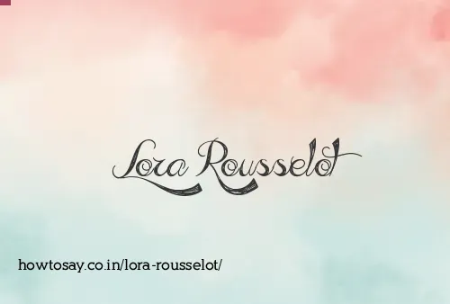 Lora Rousselot
