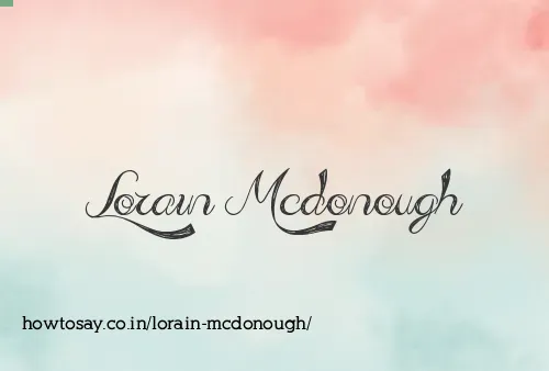 Lorain Mcdonough