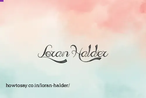 Loran Halder