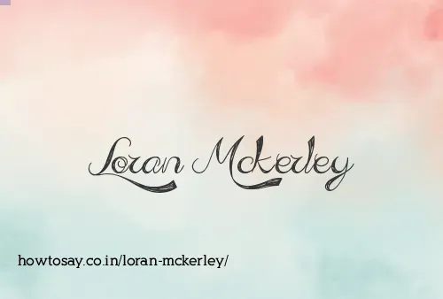 Loran Mckerley
