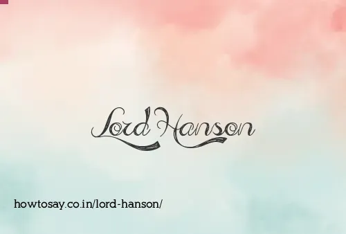 Lord Hanson