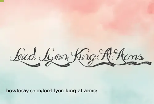 Lord Lyon King At Arms