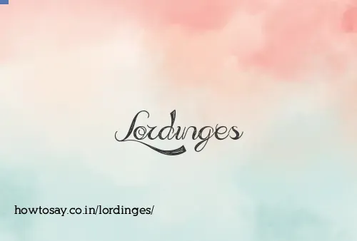 Lordinges