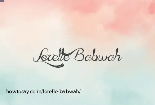 Lorelle Babwah