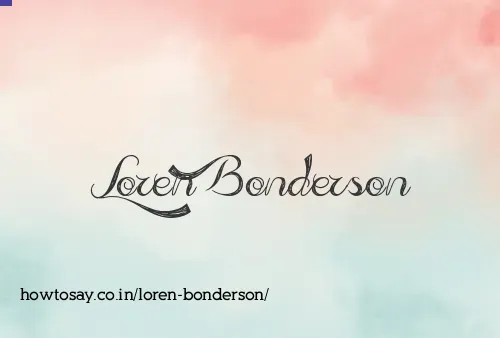 Loren Bonderson