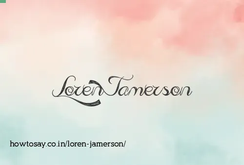 Loren Jamerson