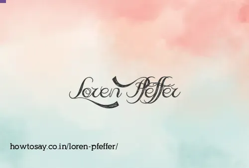 Loren Pfeffer