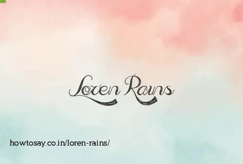 Loren Rains