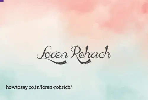 Loren Rohrich