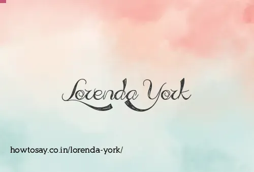 Lorenda York