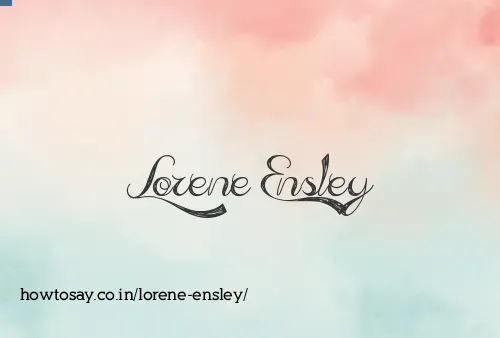Lorene Ensley