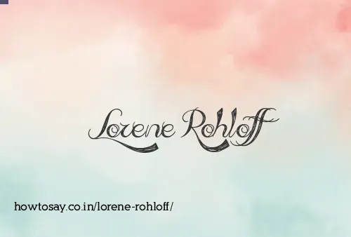 Lorene Rohloff