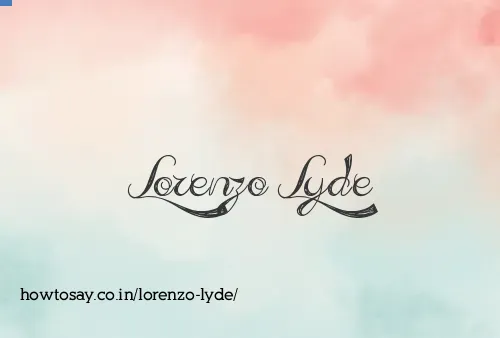 Lorenzo Lyde