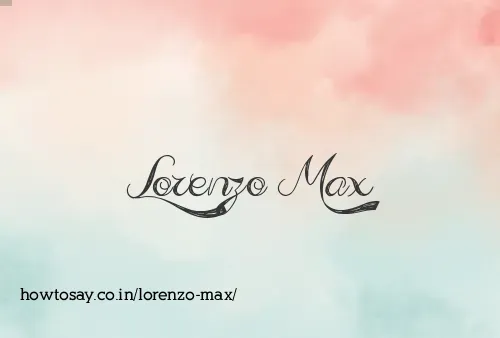 Lorenzo Max