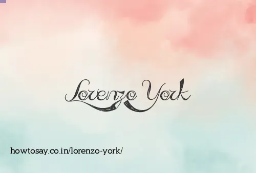 Lorenzo York