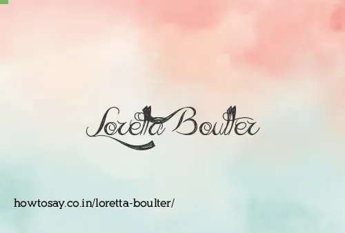 Loretta Boulter